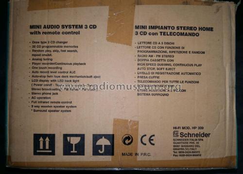 Mini Impianto Stereo Home - Audio System HP 339; Schneider Italia SID (ID = 2628396) Radio