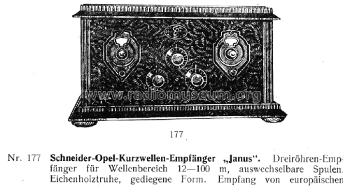 Janus SOAM; Schneider-Opel AG, (ID = 2961499) Radio