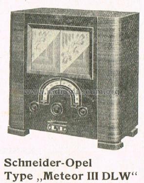 Meteor III DLW; Schneider-Opel AG, (ID = 1799668) Radio