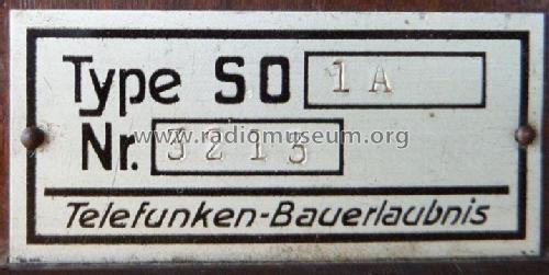 SO1A; Schneider-Opel AG, (ID = 2087022) Radio