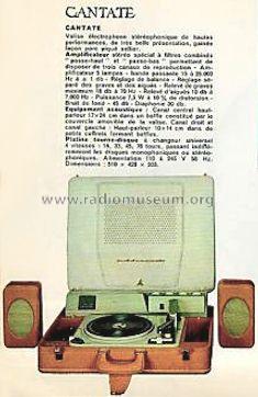 Cantate Electrophone Stéréo ; Schneider Frères, (ID = 655111) Sonido-V
