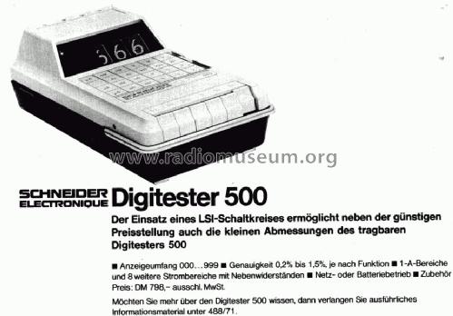 Digitest / Digitester 500; Schneider (ID = 1712738) Equipment