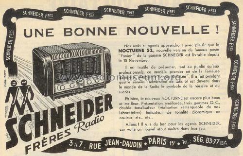 Nocturne 52; Schneider Frères, (ID = 367928) Radio