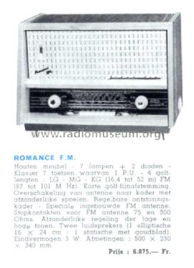 Romance FM 1961; Schneider Frères, (ID = 1921307) Radio