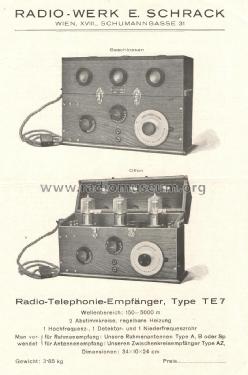 TE7; Schrack Triotron; (ID = 1577644) Radio