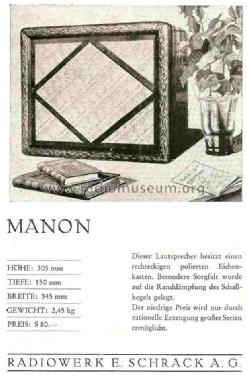 Triotron-Manon ; Schrack Triotron; (ID = 832524) Speaker-P