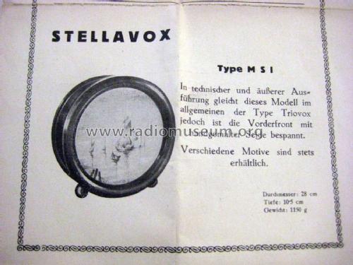 Triotron Stellavox MS1; Schrack Triotron; (ID = 2038106) Speaker-P