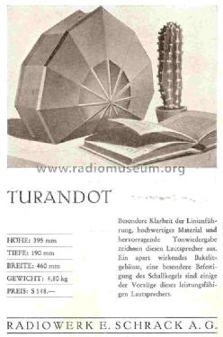 Triotron-Turandot ; Schrack Triotron; (ID = 832526) Speaker-P