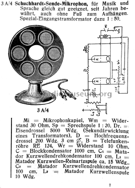 Sende-Mikrophon ; Schuchhardt, (ID = 2232876) Microphone/PU