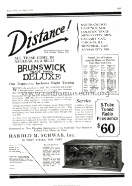 Brunswick Deluxe 718-RF; Schwab Inc., Harold (ID = 2046753) Radio