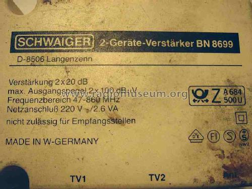 2-Geräte-Verstärker BN 8699; Schwaiger, Christian (ID = 484067) RF-Ampl.