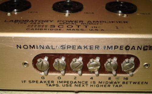 Laboratory Power Amplifier 265; Scott; H.H.; Maynard (ID = 1003386) Ampl/Mixer