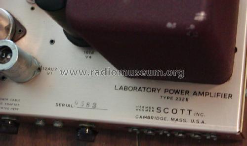 Laboratory Power Amplifier 232B; Scott; H.H.; Maynard (ID = 1074337) Ampl/Mixer