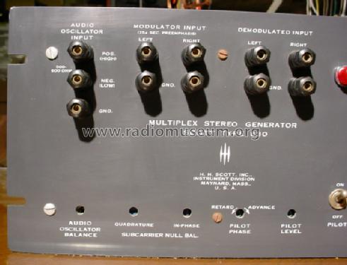 Multiplex Stereo Generator 830; Scott; H.H.; Maynard (ID = 1377648) Equipment