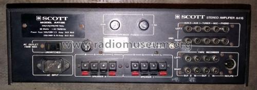Stereo Amplifier A416E ; Scott; H.H.; Maynard (ID = 2458920) Ampl/Mixer