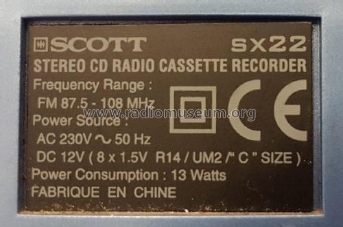 Stereo CD Radio Cassette Recorder SX22; Scott; H.H.; Maynard (ID = 2566122) Radio