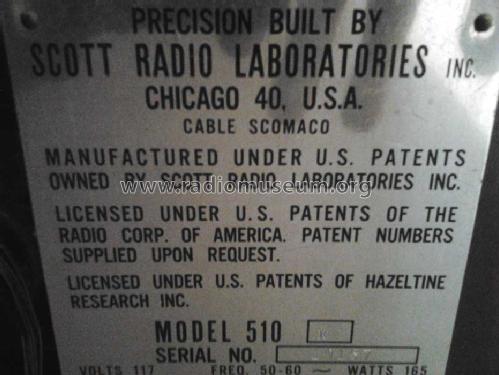 510 ; Scott Radio Labs.E.H (ID = 1398147) Radio
