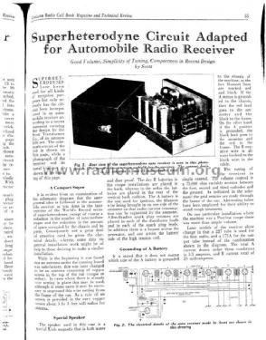 Automobile Radio ; Scott Radio Labs.E.H (ID = 249596) Car Radio