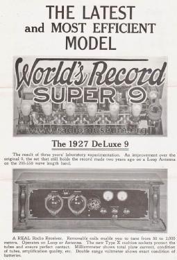 World's Record Super 9; Scott Radio Labs.E.H (ID = 1304765) Kit