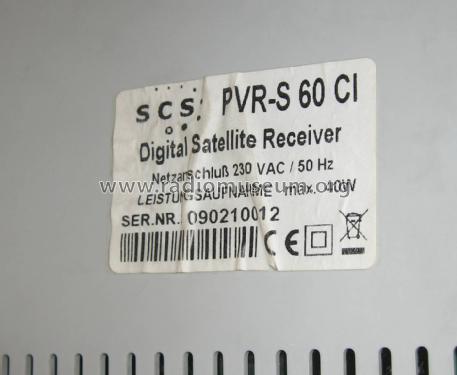 Digital Satellite Receiver PVR-S 60 CI; SCS (ID = 2459529) DIG/SAT