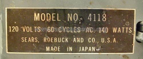 4118 ; Sears, Roebuck & Co. (ID = 667684) Television