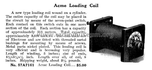 Acme Loading Coil ; Sears, Roebuck & Co. (ID = 1961025) mod-pre26