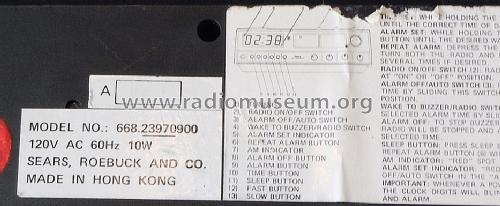 AM-FM Stereo 668.23970900; Sears, Roebuck & Co. (ID = 1484744) Radio