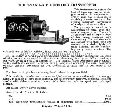 Cabinet Receiving Transformer ; Sears, Roebuck & Co. (ID = 1850801) mod-pre26