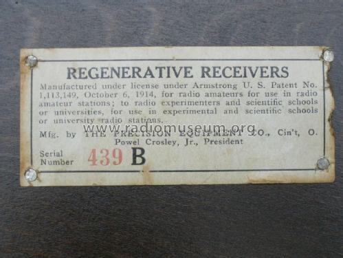 Detector Receiving Set = Crescent 1 Tube Receiver Model 4 Order= 57A 2656; Sears, Roebuck & Co. (ID = 1216711) Radio