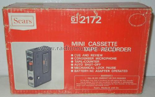 Mini Cassette Tape Recorder 612172 or 2172; Sears, Roebuck & Co. (ID = 1191025) R-Player
