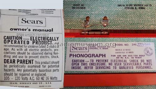Phonograph 390.29040800; Sears, Roebuck & Co. (ID = 1037813) Ton-Bild
