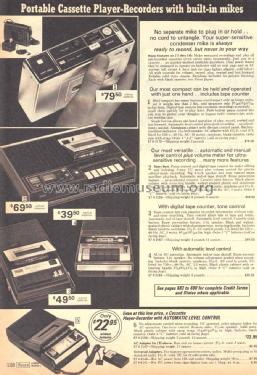 2165 Portable Cassette Recorder Order= 57H 2165; Sears, Roebuck & Co. (ID = 1739767) Ton-Bild