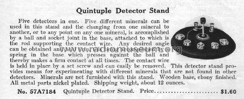 Quintuple Detector Stand ; Sears, Roebuck & Co. (ID = 2916378) Radio part