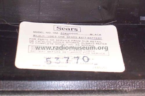 Reveille 132.2062; Sears, Roebuck & Co. (ID = 1258045) Radio