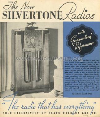 Silvertone 1968 ; Sears, Roebuck & Co. (ID = 1308961) Radio
