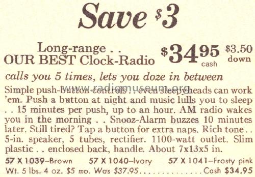 Silvertone 1040 Order=57H 1040; Sears, Roebuck & Co. (ID = 1643575) Radio