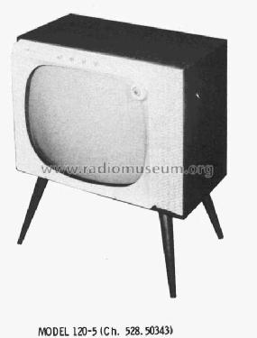 Silvertone 120-5 Ch= 528.50341 or CH= 528.50343; Sears, Roebuck & Co. (ID = 573152) Television