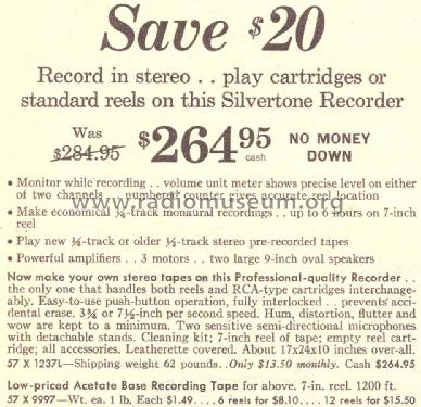 Silvertone 1237 Order=57X 1237L; Sears, Roebuck & Co. (ID = 1684848) R-Player
