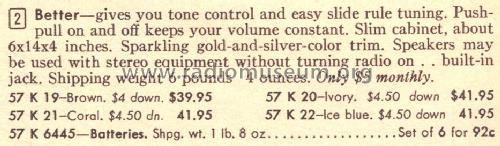 Silvertone 19 Ch= 132.45701 Order=57K 19; Sears, Roebuck & Co. (ID = 1658442) Radio