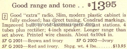 Silvertone 2002 Order=57G 2002; Sears, Roebuck & Co. (ID = 1673733) Radio