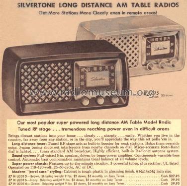 Silvertone 2015 Ch= 132.021 Order=57G 02015; Sears, Roebuck & Co. (ID = 1603402) Radio