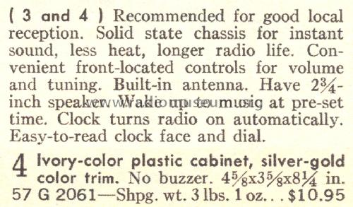 Silvertone 2061 Order= 57H 2061; Sears, Roebuck & Co. (ID = 1676356) Radio