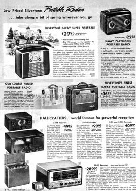 Silvertone 210 Ch= 132.880 Order=57E 0210; Sears, Roebuck & Co. (ID = 1331271) Radio