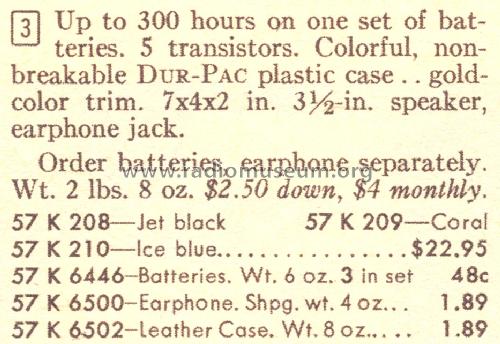 Silvertone All Transistor 500 210 ; Sears, Roebuck & Co. (ID = 1654273) Radio