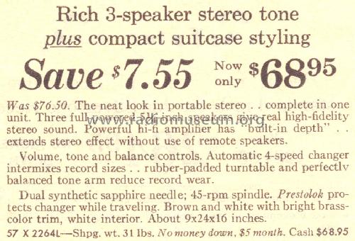 Silvertone 2264 Ch= 528.59660; Sears, Roebuck & Co. (ID = 1684864) R-Player