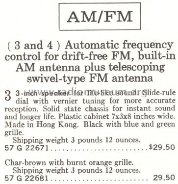 Silvertone 22681 Order= 57H 22681; Sears, Roebuck & Co. (ID = 1676382) Radio