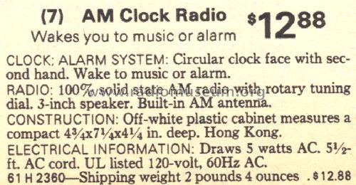 Silvertone 2360 Order= 61H 2360; Sears, Roebuck & Co. (ID = 1609409) Radio