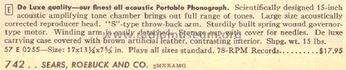 Silvertone 255 Order= 57E 0255; Sears, Roebuck & Co. (ID = 1614629) TalkingM