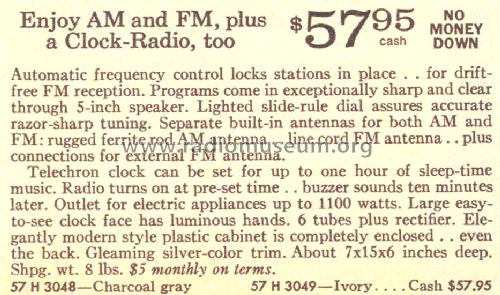 Silvertone 3049 Ch= 528.54420 Order=57H 3049; Sears, Roebuck & Co. (ID = 1654200) Radio