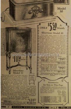 Silvertone 31 Order= 57N 4154; Sears, Roebuck & Co. (ID = 1299729) Radio